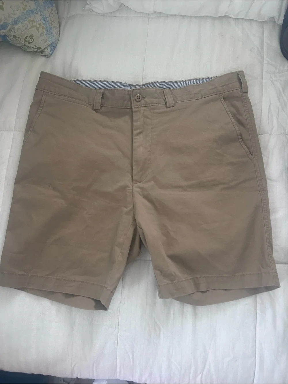 Excellent Condition Mens Flat Front Dressy Khaki Cremieux sz36